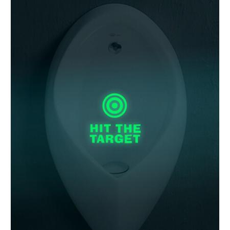 Fluoriserende Toilet Sticker Hit the Target / Raak het doel