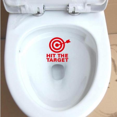 Rode Toilet Sticker Hit the Target / Raak het doel