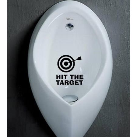 Zwarte Toilet Sticker Hit the Target / Raak het doel