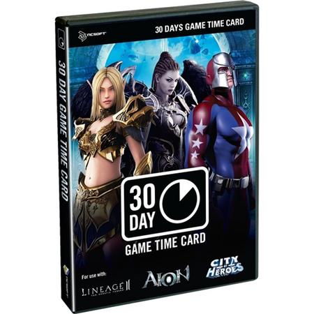 Ncsoft - Time Card (30 Dagen) Voor Aion, City Of Heroes, City Of Villians & Lineage 2