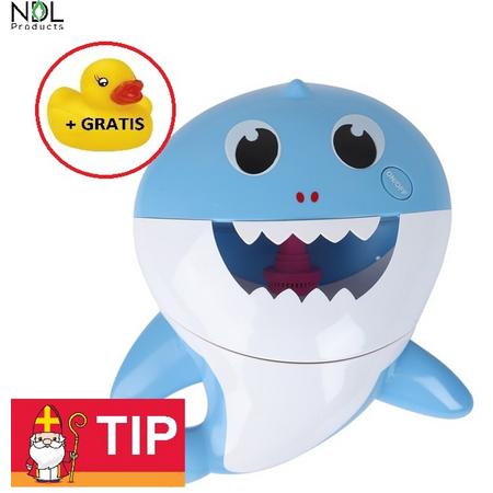 Bubble Shark Blauw - Speelgoed voor babys en peuters vanaf 1 jaar - Bubbelmachine voor in bad - Badspeelgoed voor kinderen - Cadeautip - Babyshower - Kraamcadeau - Sintcadeau