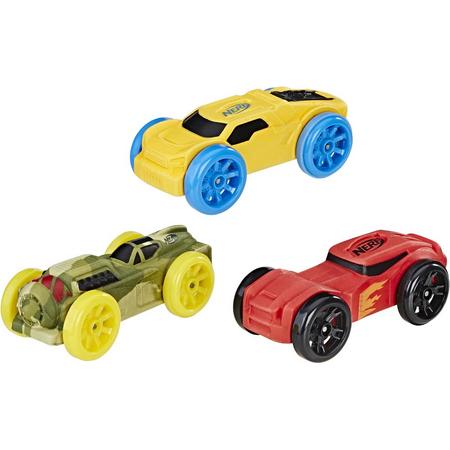 NERF Nitro Schuimautos 3 stuks - geel, groen en rood