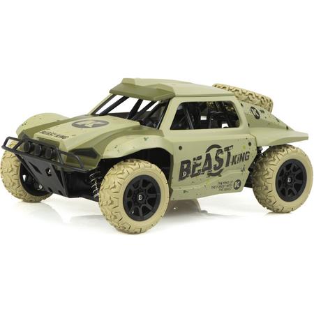 HB Toys DK1803 - 2.4GHz 4WD Racing Rally 1:18 - 25KM/U - RC auto - Radiografisch Bestuurbaar - Legergroen