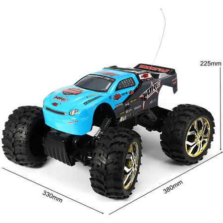 Rc Monster truck CrawlerKing 4WD Auto - 2,4GHZ radiografisch bestuurbaar - 1:10 (38CM) blauw