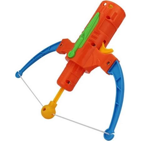 Tafeltennis pistool geel met 3 ballen plastic speelgoed voor kinderen - speelgoed - buitenspeelgoed - zomer - kinderspeelgoed - uitdagend speelgoed
