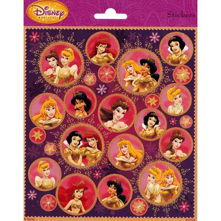 Disney Prinses Stickers Rond Glitter