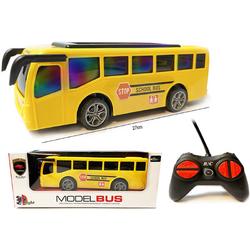 Radiografisch bestuurbare bus - 3D LED LICHT - RC Schoolbus speelgoed - 27CM