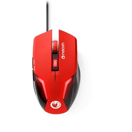 Nacon GM-105 Wired Gaming Muis - Rood (PC)