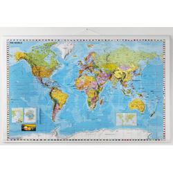 NAGA Wereldkaart Gekleurd 137 x 89 cm