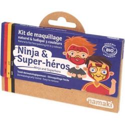Namaki gecertificeerde biologische en hypo allergene maquillage kit (3 kleuren Superhero & Ninja)