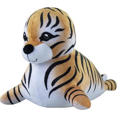 National Geographic Knuffel Toby the Tiger Seal Pluche - 32 cm - Recycled Polyester
