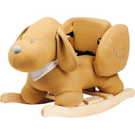 Nattou Hond Charlie - Schommelpaard - Karamel - 60 x 45 cm