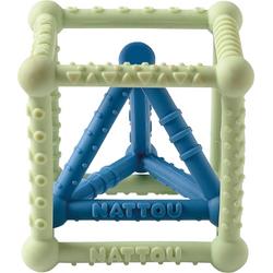 Nattou Kubus Speelgoed Silicone - Groen - 10 cm