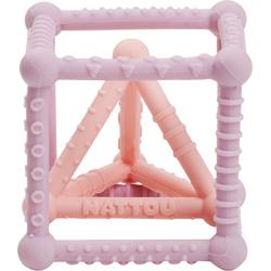 Nattou Kubus Speelgoed Silicone - Roze - 10 cm