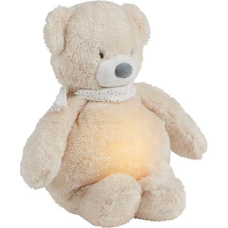 Sleepy beer knuffel nachtlamp beige - 30 x 20 cm