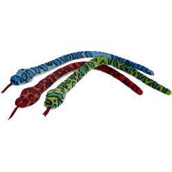 Pluche knuffel dieren Slang camouflage print blauw van 100 cm - Speelgoed slangen knuffels - Leuk als cadeau voor kinderen