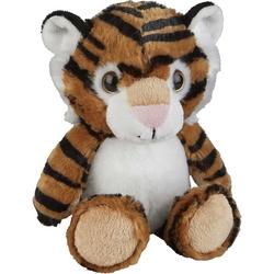 Pluche knuffel dieren Tijger 18 cm - Speelgoed dieren knuffelbeesten - Leuk als cadeau