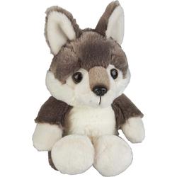 Pluche knuffel dieren Wolf 18 cm - Speelgoed wolven dieren knuffelbeesten - Leuk als cadeau