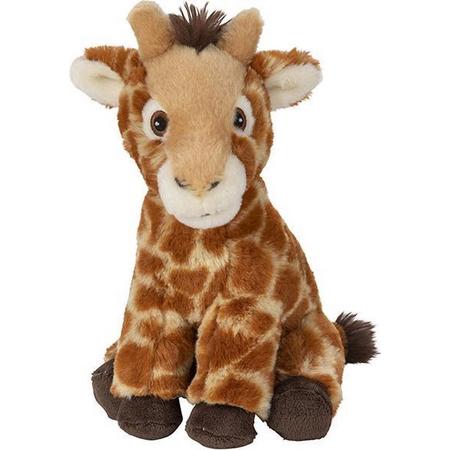 Pluche knuffel giraffe van 19 cm - Speelgoed knuffeldieren