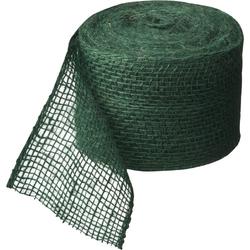 Juteband groen 10 cm x 25 meter - Hobby/knutselmateriaal - Decoratie banden - Jute band/rand - Cadeaus inpakken - Knutselen