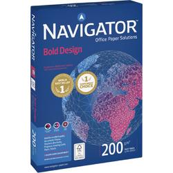 Kopieerpapier navigator bold design a4 200gr wit, 150 vel per pak, 7 pakken in 1 doos.