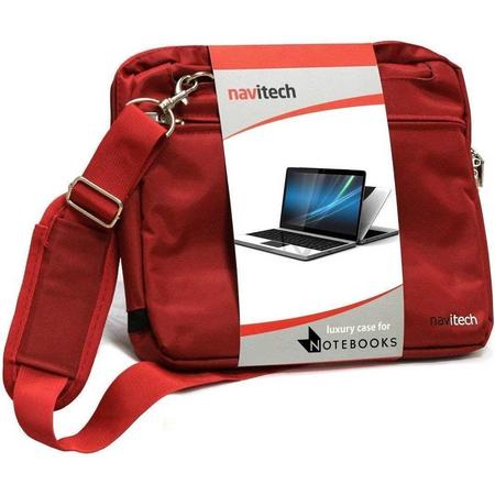 Navitech Rode waterbestendige laptoptas / Laptophoes compatibel met de Acer Chromebook 314 Notebook 14