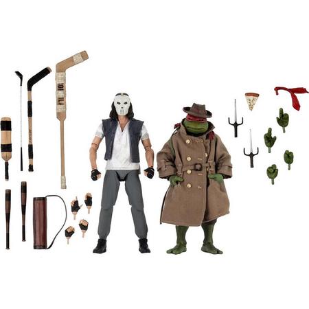 NECA TMNT: 1990 Movie - Casey Jones and Raphael in Disguise 7 inch Action Figure 2-Pack