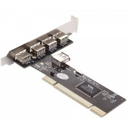 32-Bit PCI-binnenpoort 4-poorts USB2.0-kaart
