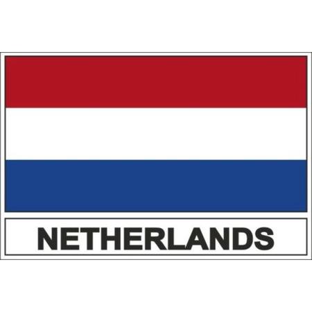 Sticker auto & raamsticker Nederland vlag land code Nederland