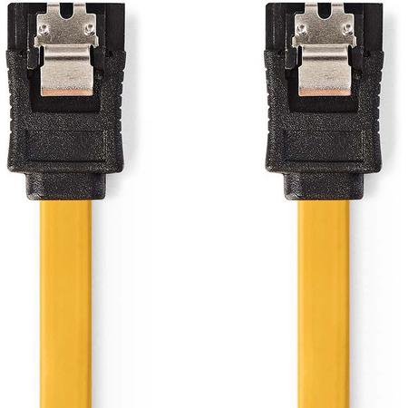 Nedis CCGP73250YE10 SATA-kabel 1 m SATA 7-pin Zwart, Geel