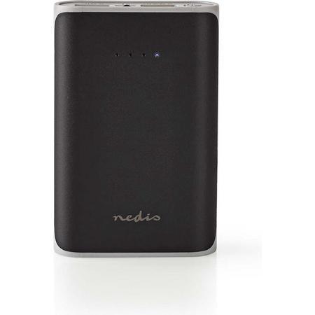 Nedis Powerbank met 2 USB-A poorten (max. 3,1A) - 7.500 mAh / zwart