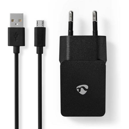 Nedis USB Micro lader met losse kabel - 2,1A / zwart - 1 meter