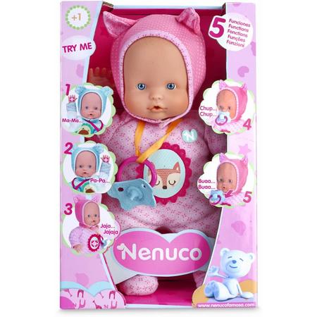 Pop Nenuco soft met 5 functies roze 30 cm