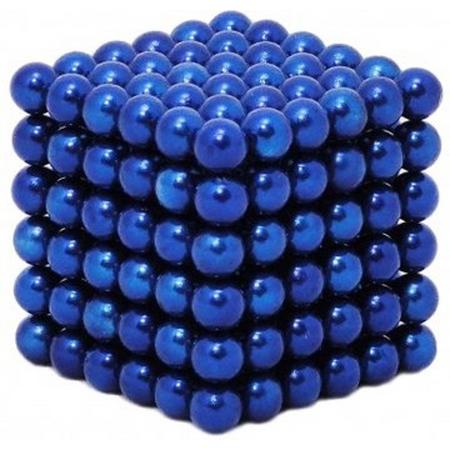 Neocube, Buckyballs Neocube Magneetballetjes - Kleur Blauw - 216 Buckyballs - 5mm - Magnetische Balletjes, Magnetisch Speelgoed - Magnetic Balls - Bucky Balls Geleverd in een Mooie Metalen Geschenkdoosje - Kado Tip