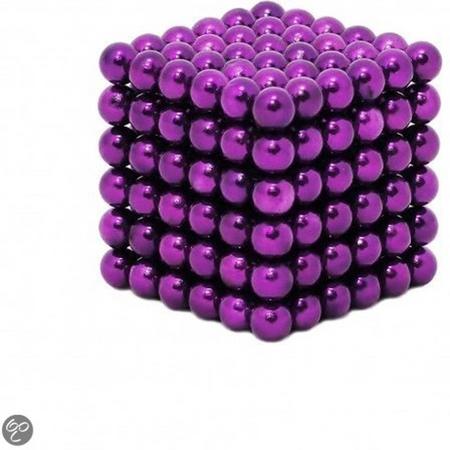 Neocube, Buckyballs Neocube Magneetballetjes - Kleur Paars - 216 Buckyballs - 5mm - Magnetische Balletjes, Magnetisch Speelgoed - Magnetic Balls - Bucky Balls Geleverd in een Mooie Metalen Geschenkdoosje - Kado Tip