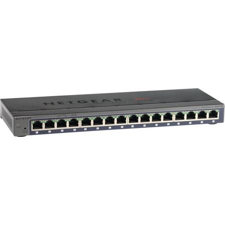 Netgear GS116E Unmanaged network switch L2 Gigabit Ethernet (10/100/1000) Zwart