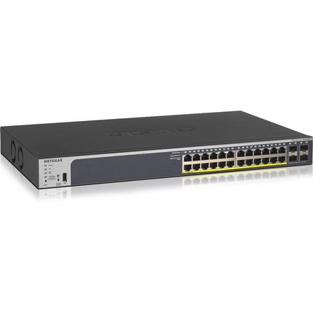 Netgear GS728TP Managed L2/L3/L4 Gigabit Ethernet (10/100/1000) Power over Ethernet (PoE) 1U Zwart