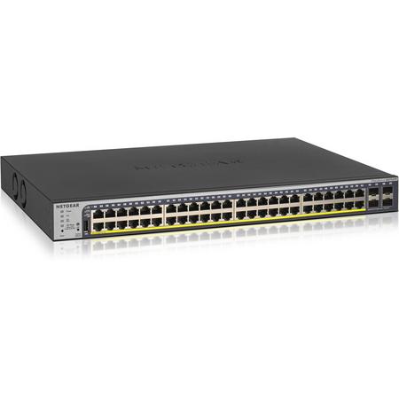 Netgear GS752TP Managed L2/L3/L4 Gigabit Ethernet (10/100/1000) Zwart 1U Power over Ethernet (PoE)