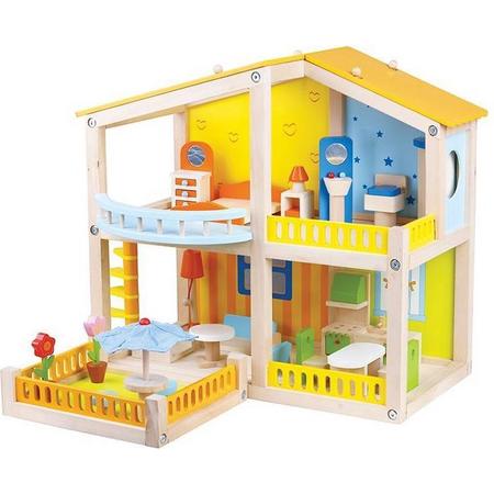 Lelin Toys - Poppenhuis met meubels