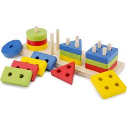 New Classic Toys - Geometrische Vormenpuzzel - Multi Kleur