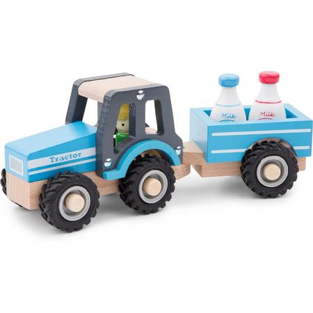 New Classic Toys - Tractor met Aanhanger - Melkbus