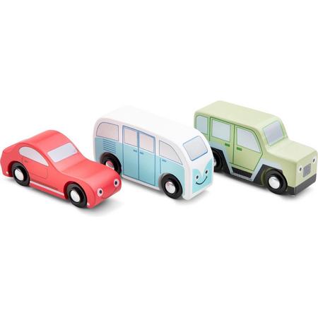 New Classic Toys Houten Speelgoedvoertuigen 3 stuks
