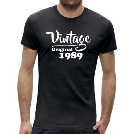 Leeftijd 30 jaar t-shirt - Vintage / kado tip / heren maat L / origineel verjaardags cadeau