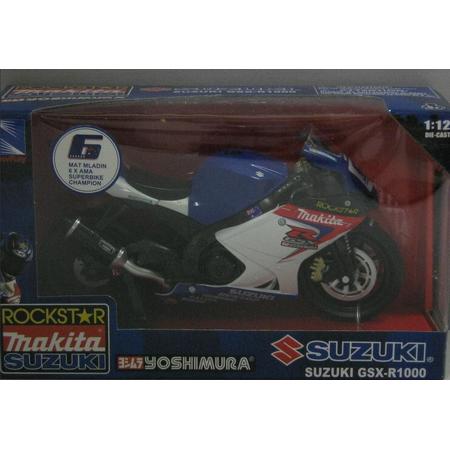 Suzuki GSX-R1000 1:12 NewRay Blauw / Wit / Rood 49553