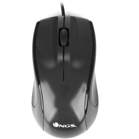 NGS Black Mist USB Optisch 800DPI Rechtshandig Zwart muis