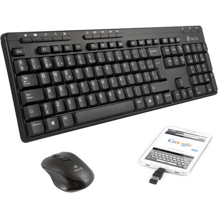 NGS Epsilon Kit RF Draadloos QWERTY Zwart toetsenbord
