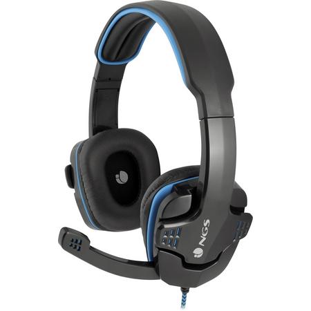 NGS GHX-505- Hoofdtelefoon - Koptelefoon - Gaming -  Zwart, Blauw mobiele hoofdtelefoon