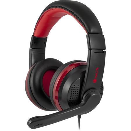 NGS VOX 700 USB Stereofonisch koptelefoon - headphone - headset - Zwart, Rood hoofdtelefoon