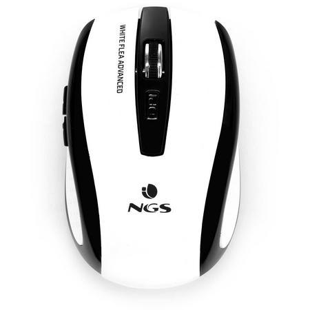 NGS White Flea Advanced - Draadloze muis - Zwart/Wit