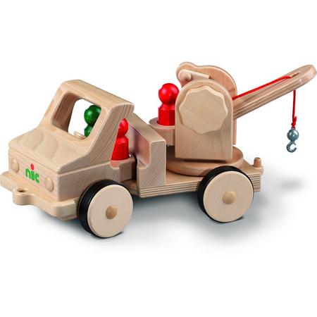 nic houten speelgoed Grundmodell kurz mit Abschleppkran